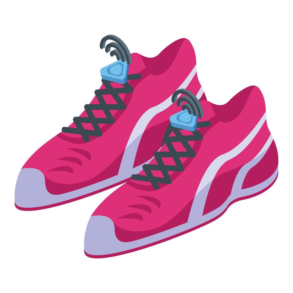 Runner shoes icon isometric vector. Health app vector