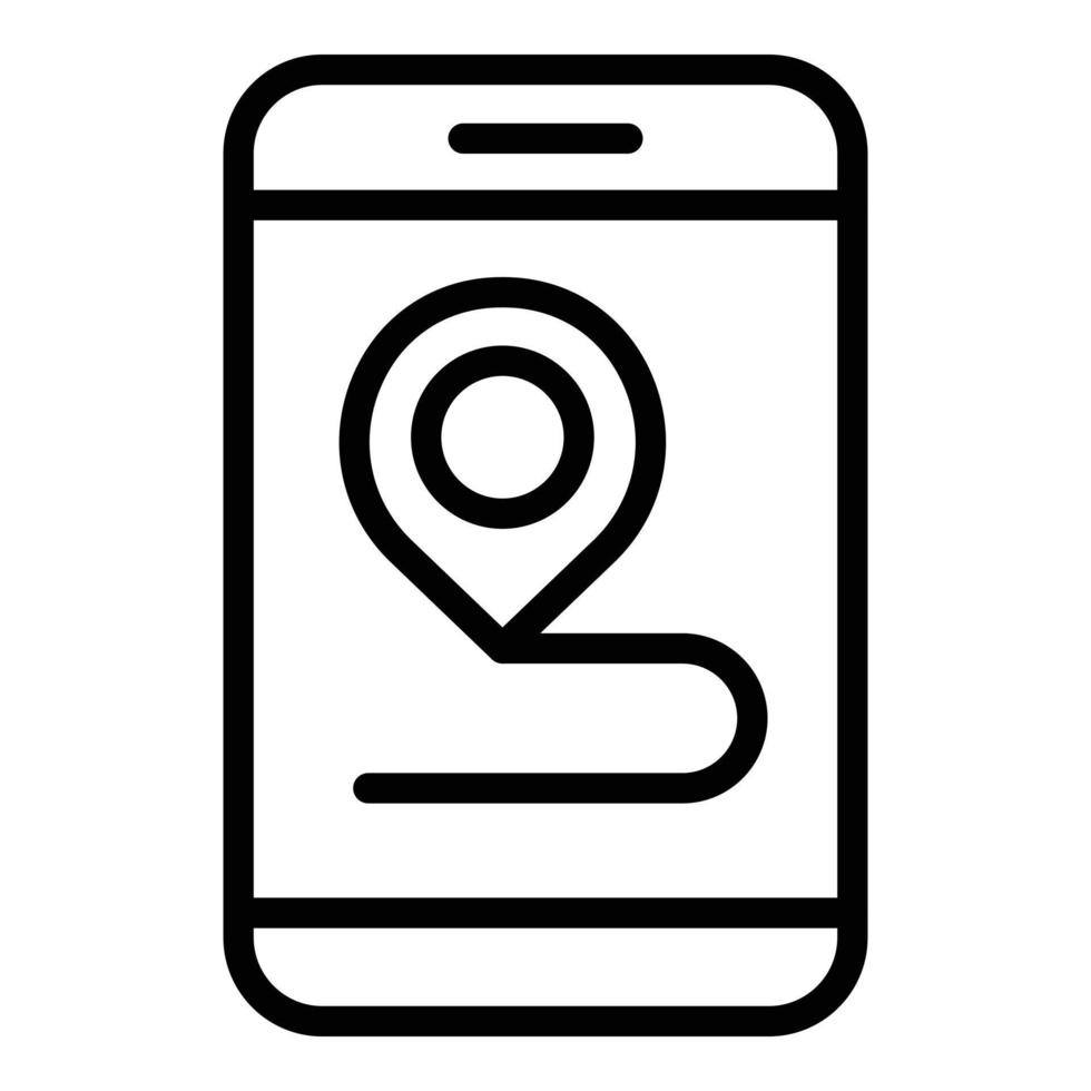 Phone parcel tracking icon outline vector. Express order vector