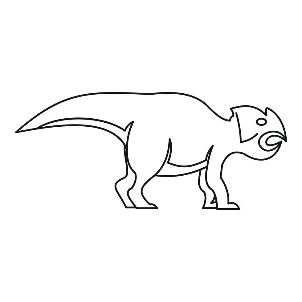 Ceratopsians dinosaur icon, outline style vector