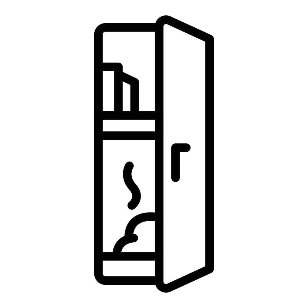 Dirty locker icon outline vector. School room vector