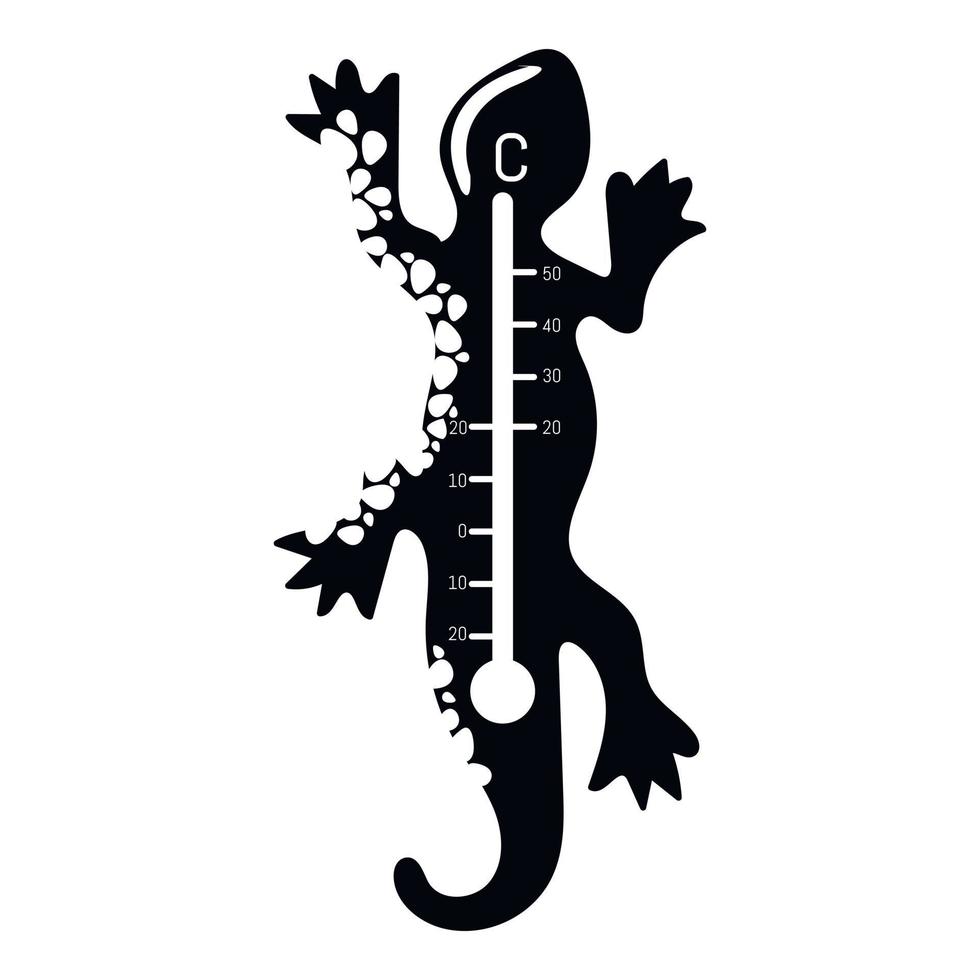 Weather thermometer icon, simple style vector