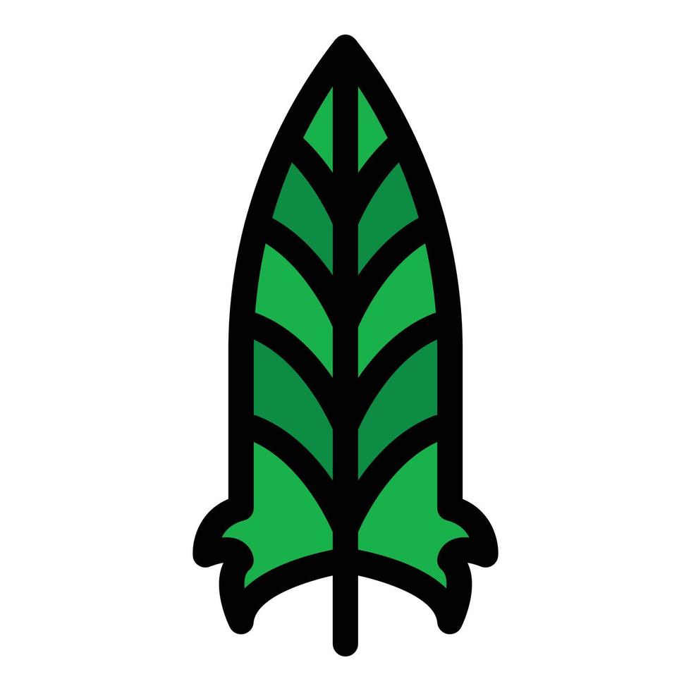 vector de contorno de color de icono de pluma tribal