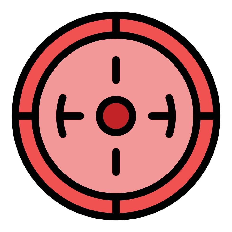 Target focus icon color outline vector