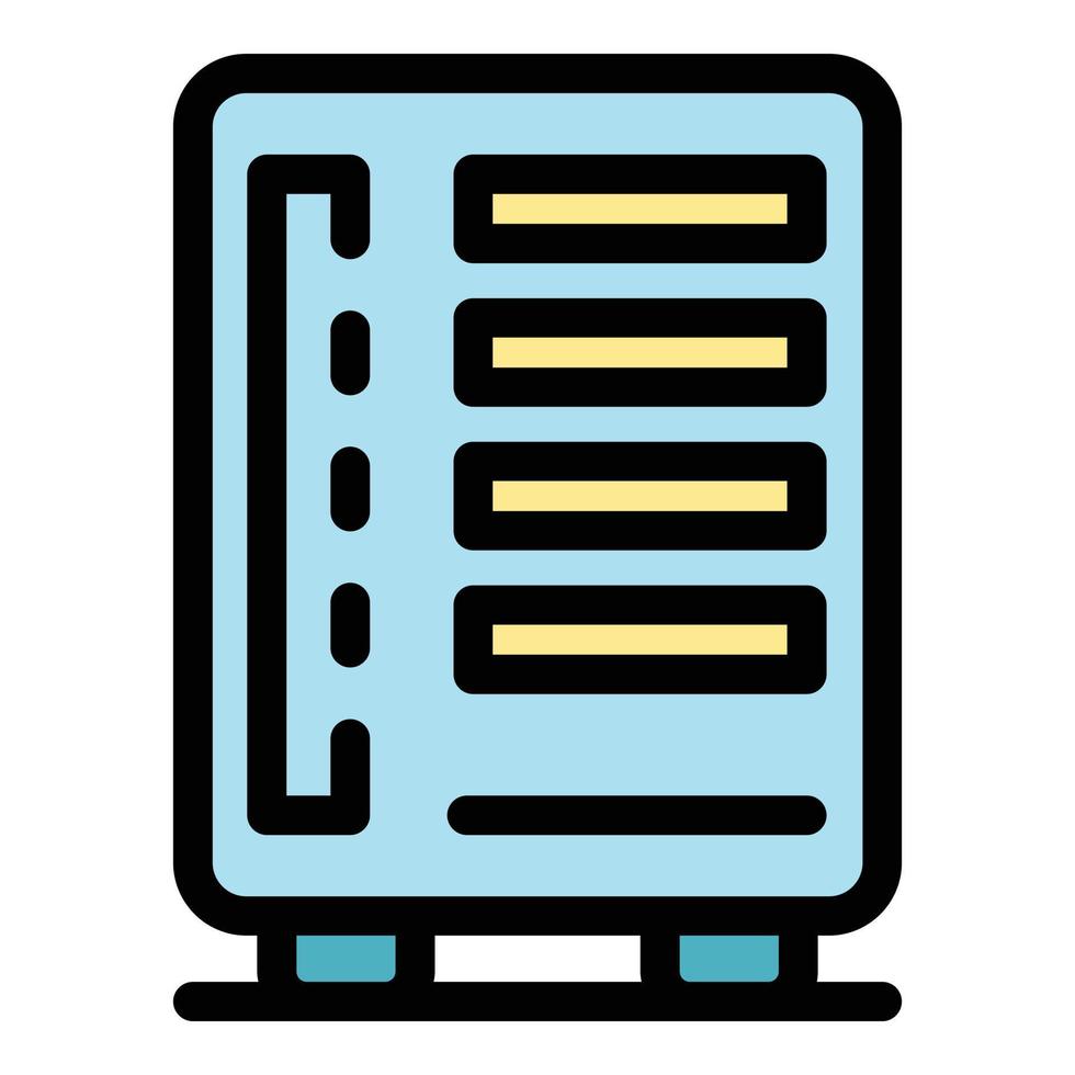 Computer data storage icon color outline vector