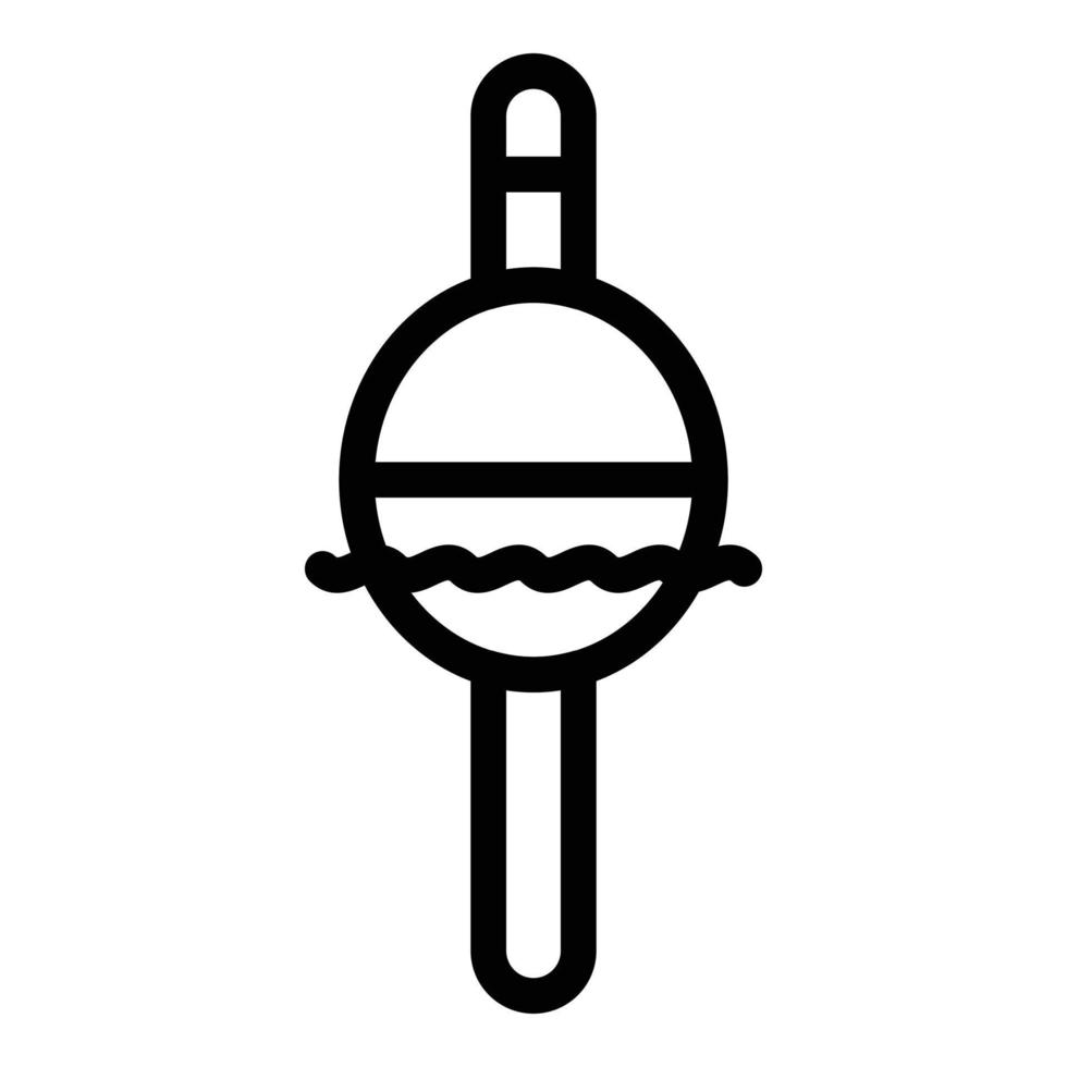 Ice fishing bobber icon outline vector. Fisherman hole vector