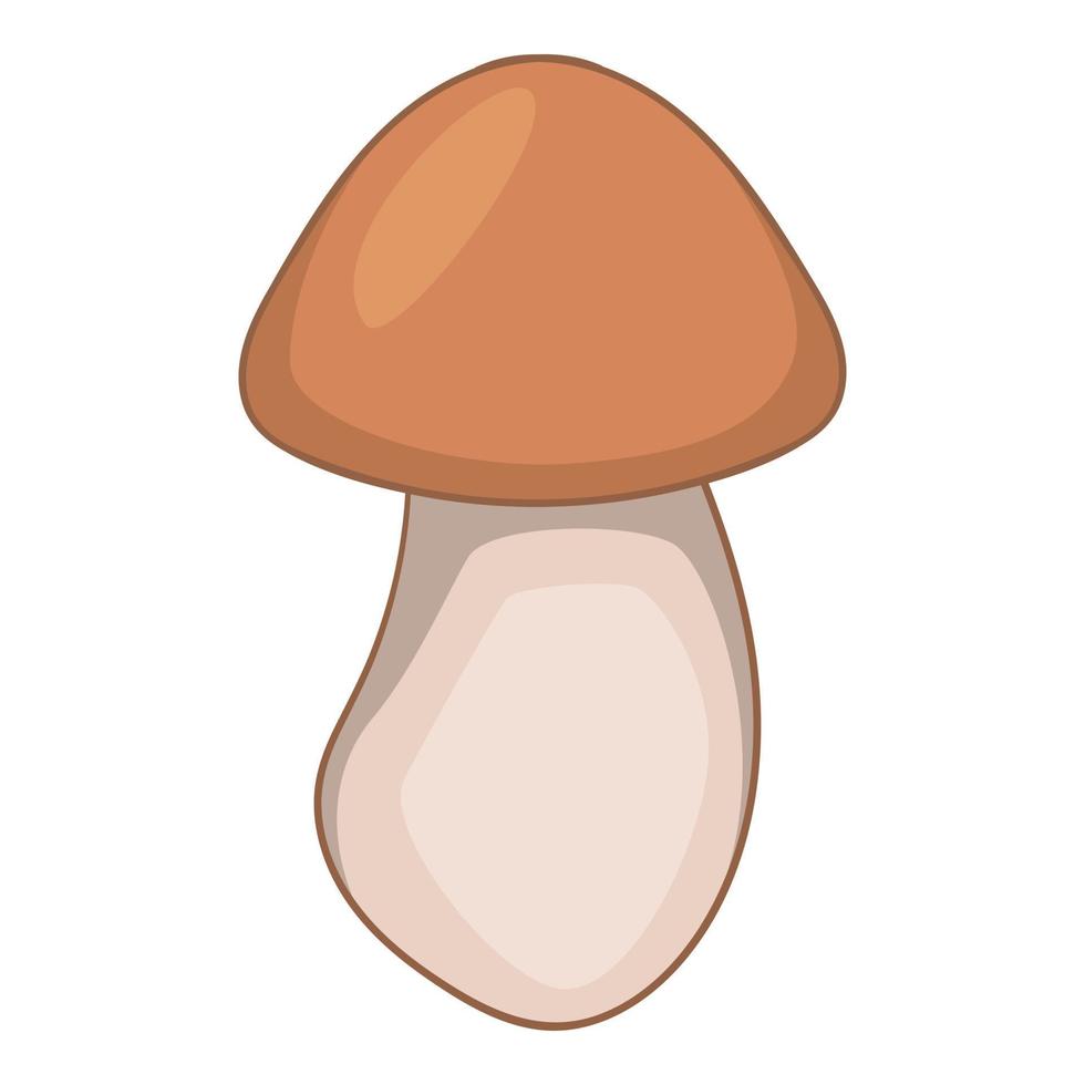 Boletus mushroom icon, cartoon style vector