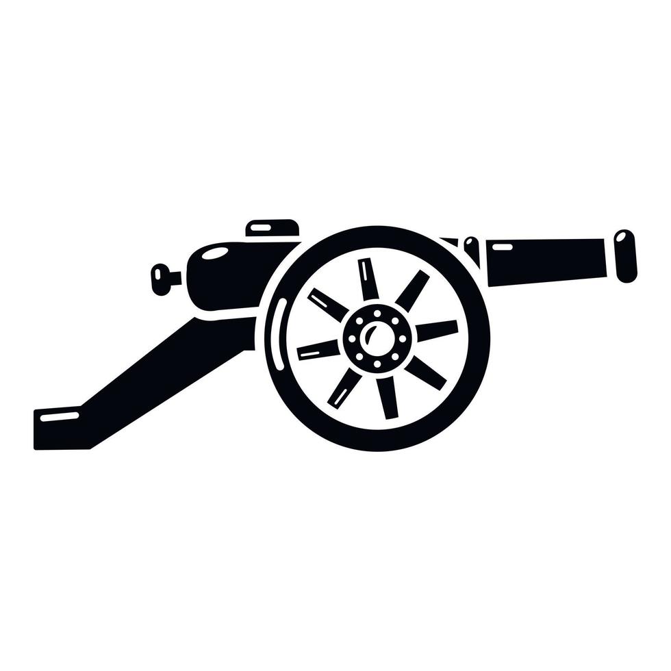 icono de pistola automática, estilo simple. vector