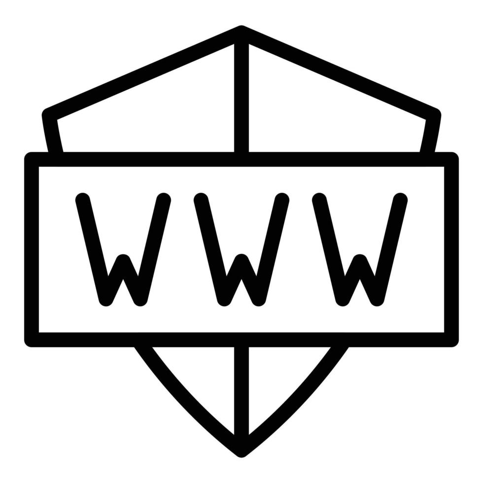 Secured web login icon outline vector. Online user vector