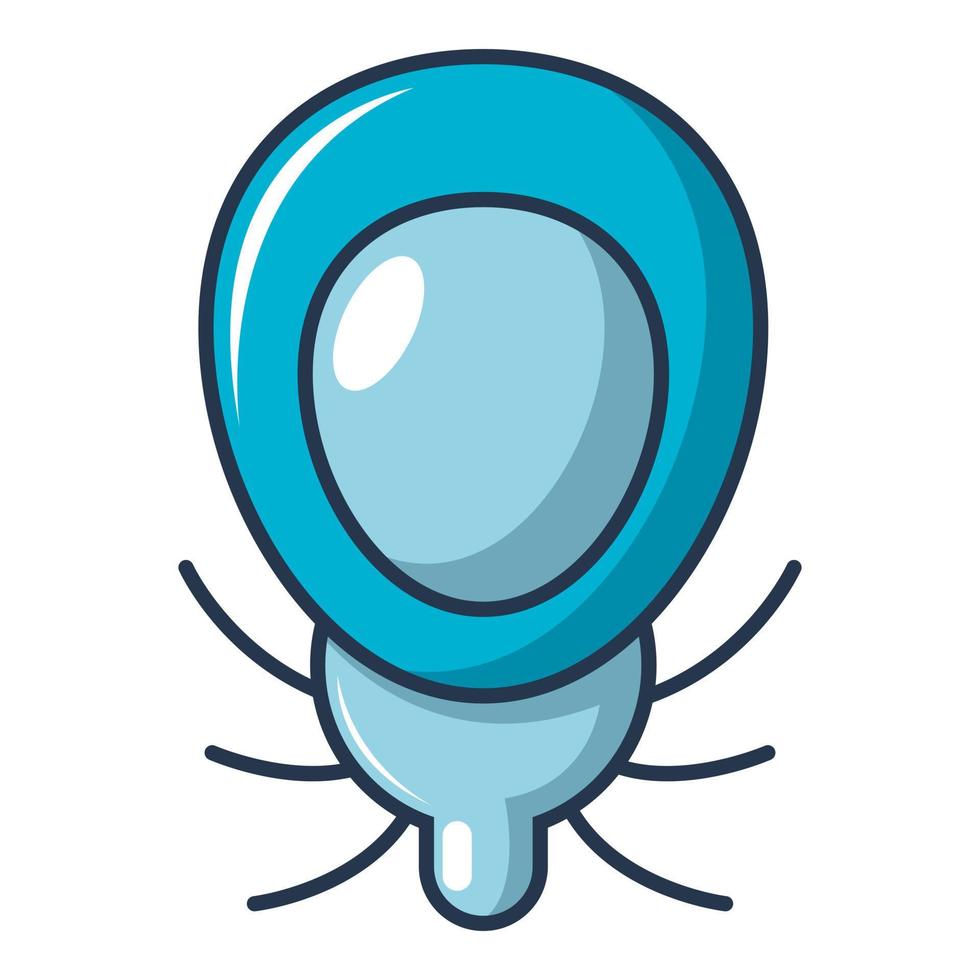 Parasite or virus icon, cartoon style vector