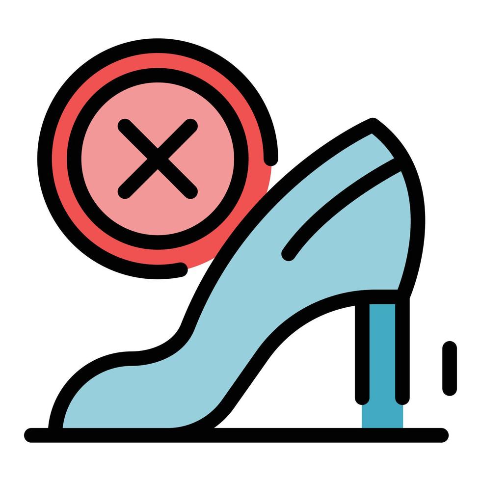 Shoes delivery service icon color outline vector