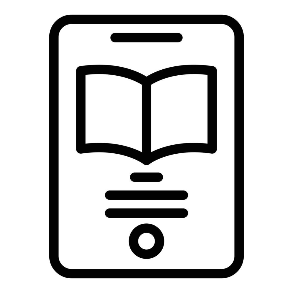 Digital book reality icon outline vector. Online study vector