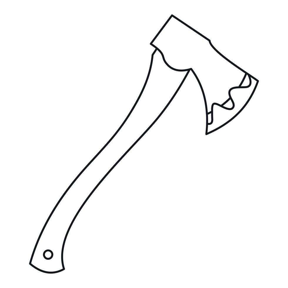 Axe icon, outline style vector