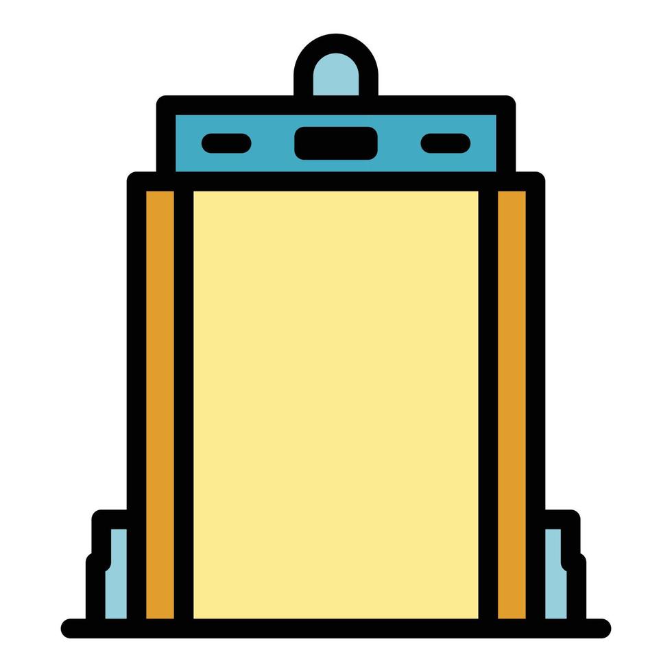 Gate scanner icon color outline vector