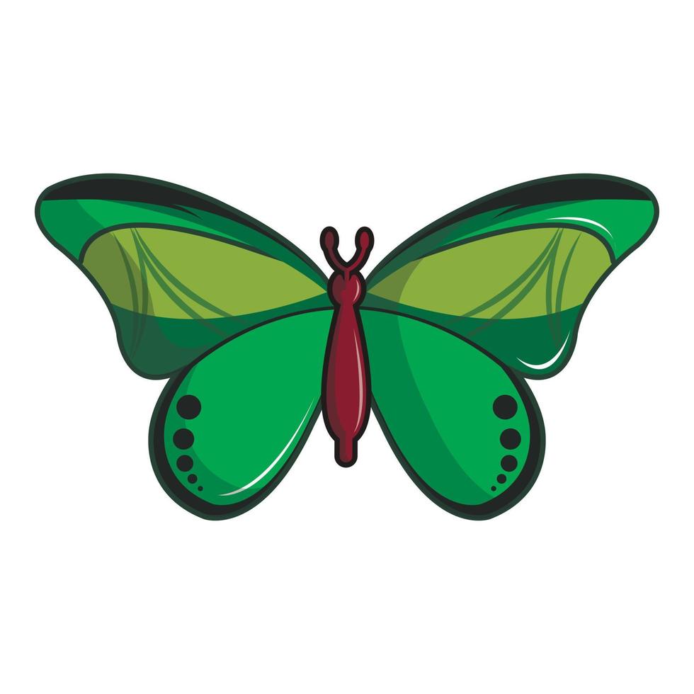 Butterfly great mormon icon, cartoon style vector