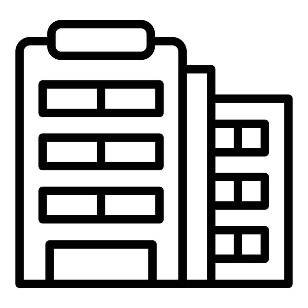 Floor multistory icon outline vector. City block vector
