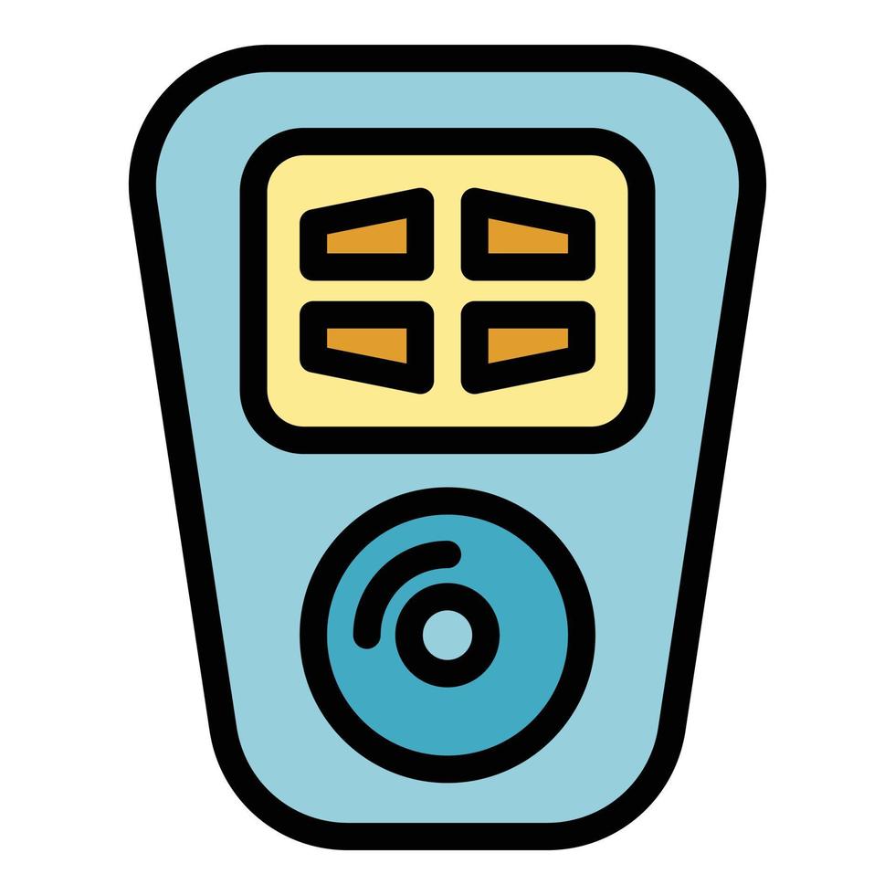 Control car key icon color outline vector