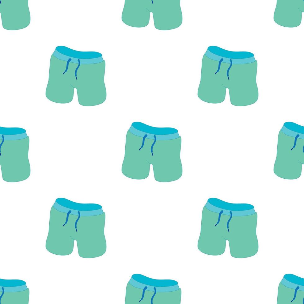 Green sport shorts pattern seamless vector