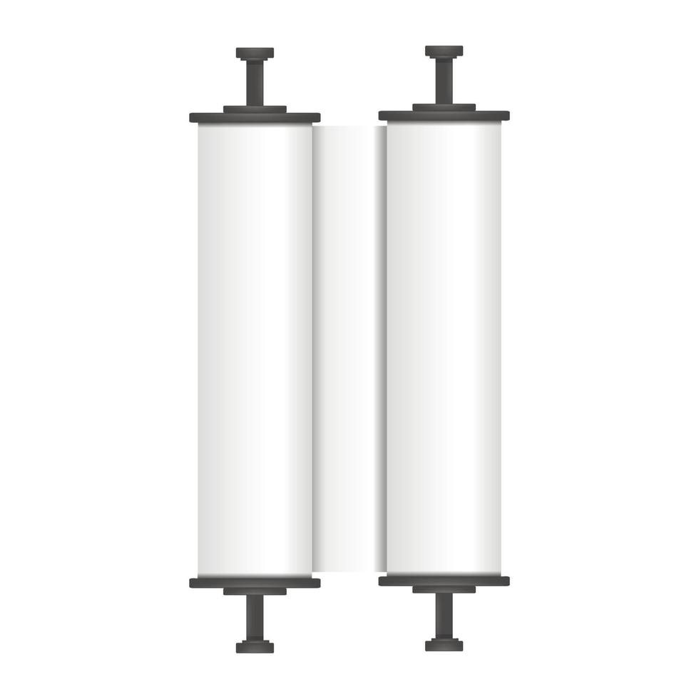 Torah scroll papyrus mockup, realistic style vector