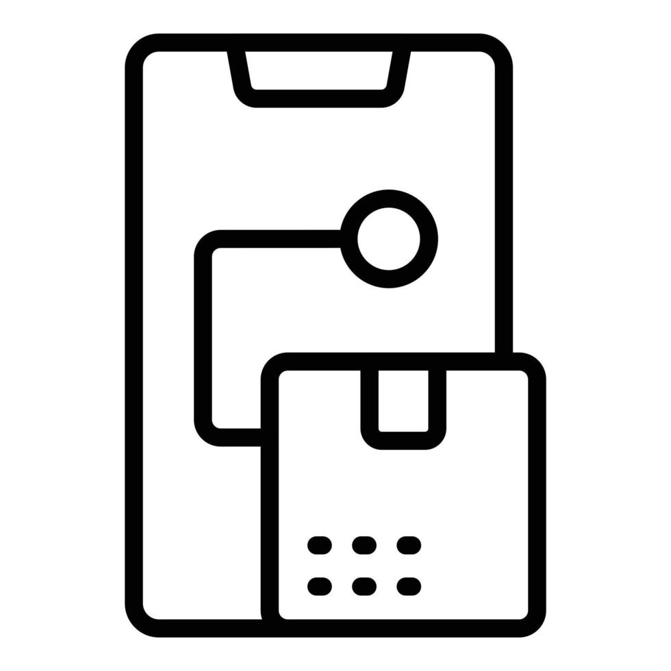 Pick up parcel icon outline vector. Delivery food vector
