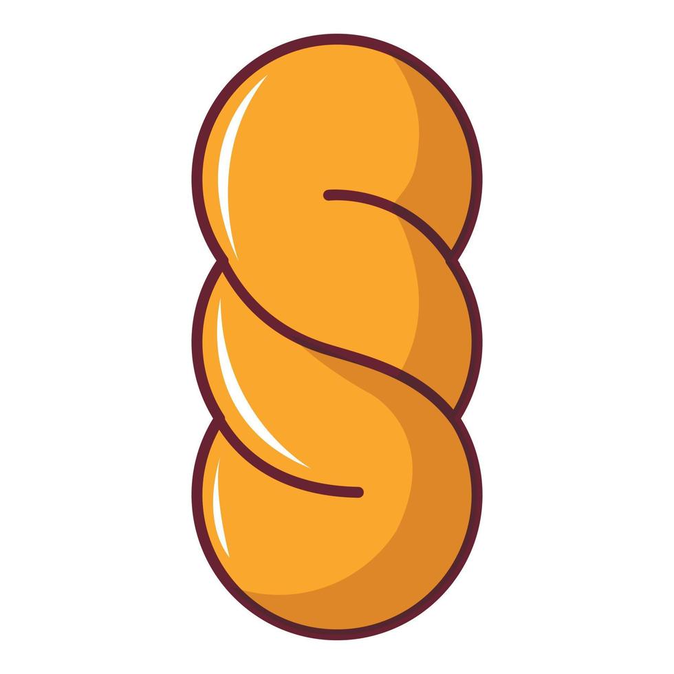 Woven bakery icon, cartoon style vector