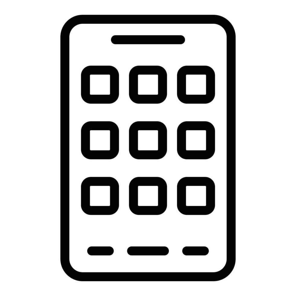 Client phone app icon outline vector. Smart internet vector