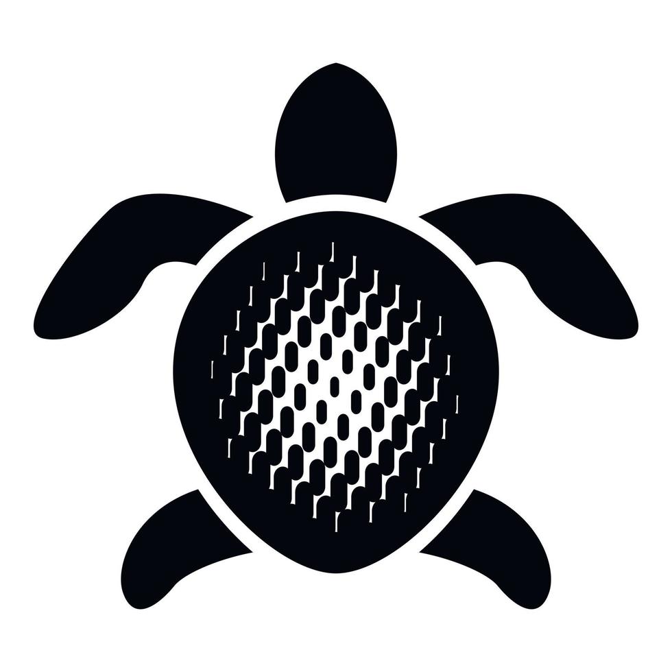 icono de tortuga abstracta, estilo simple vector
