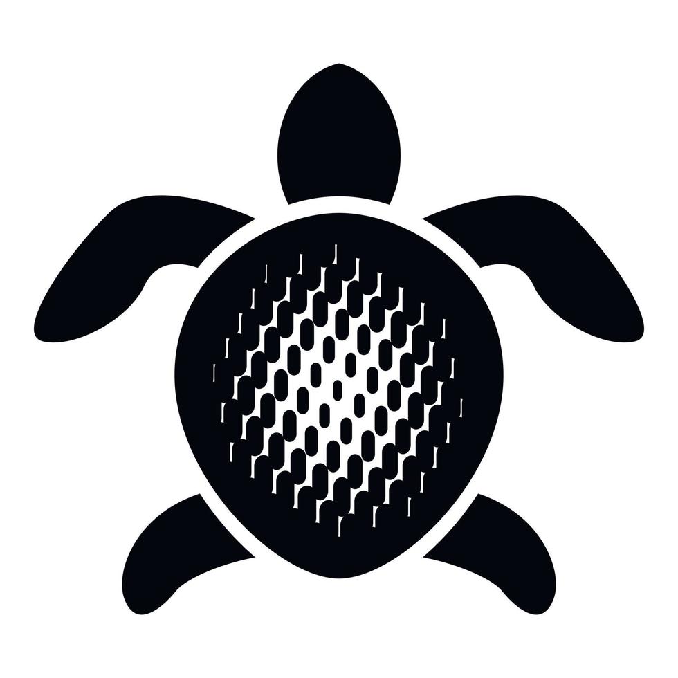 Abstract turtle icon, simple style vector