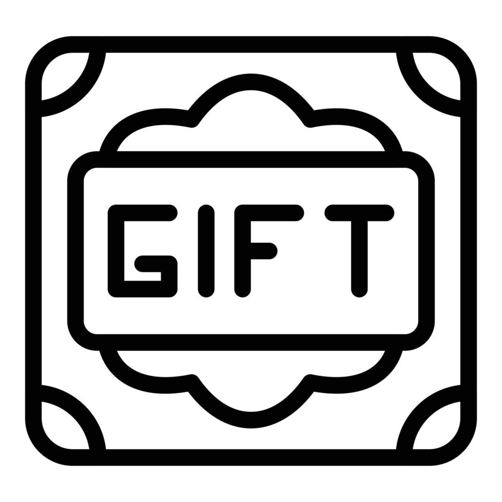 Gift box present icon outline vector. Program loyalty vector