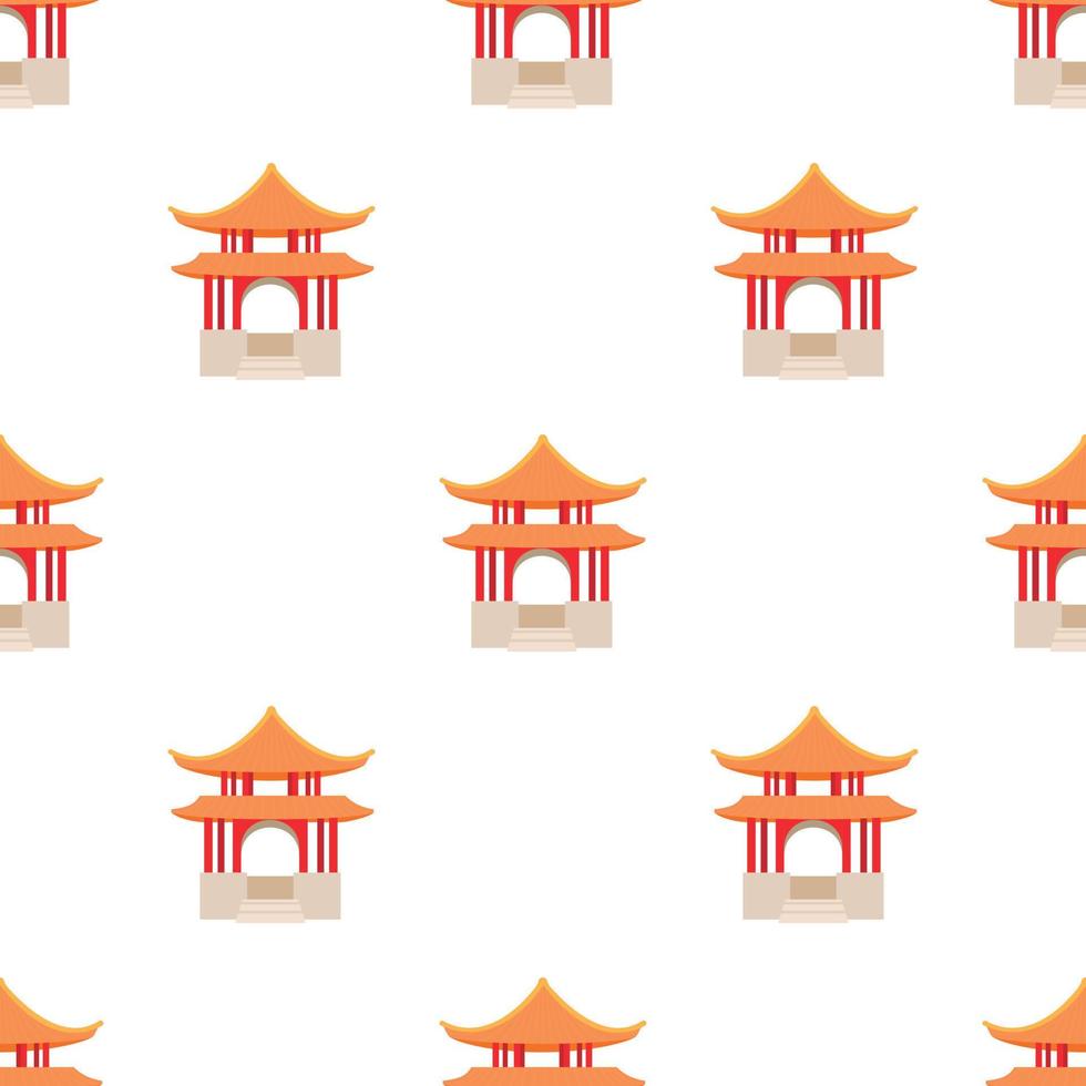 pagoda, patrón, seamless, vector