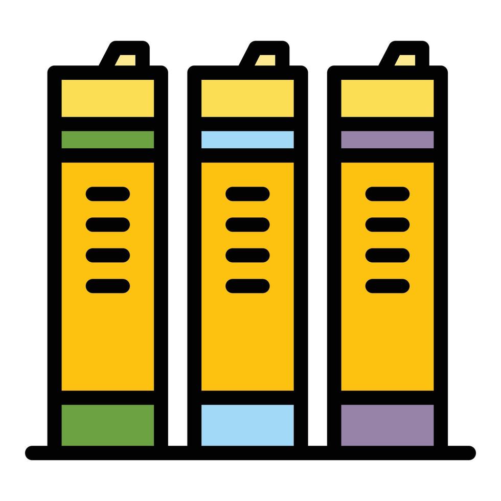 University folder icon color outline vector