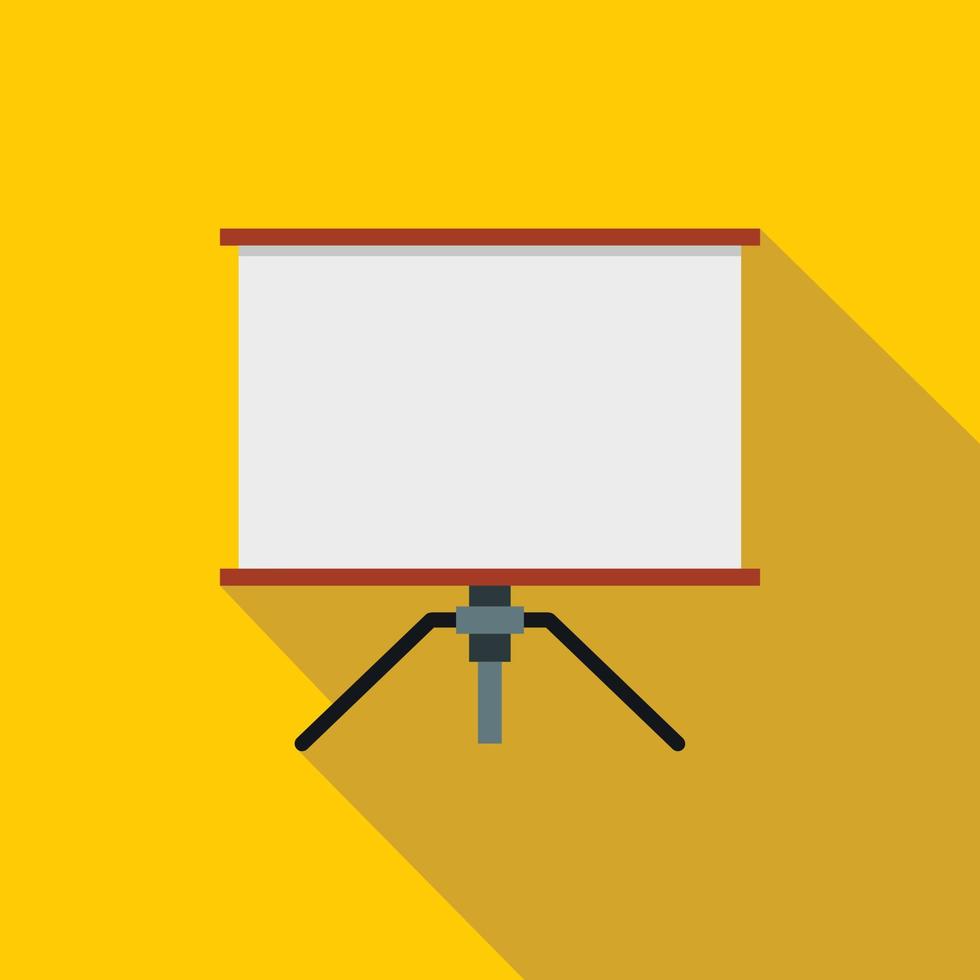 Presentation screen icon, flat style vector