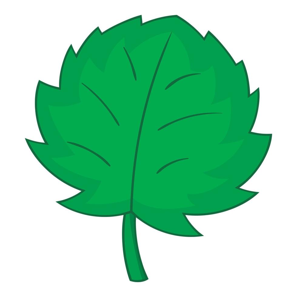 Grape wine leaf icon, cartoon style vector
