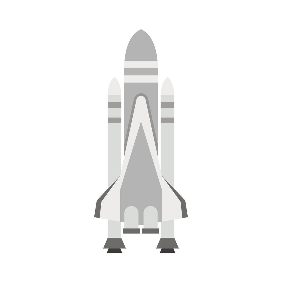 Space shuttle icon, flat style vector