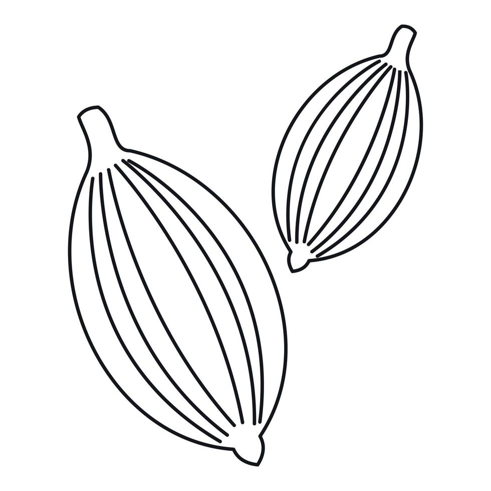 icono de cardamomo, estilo de contorno vector