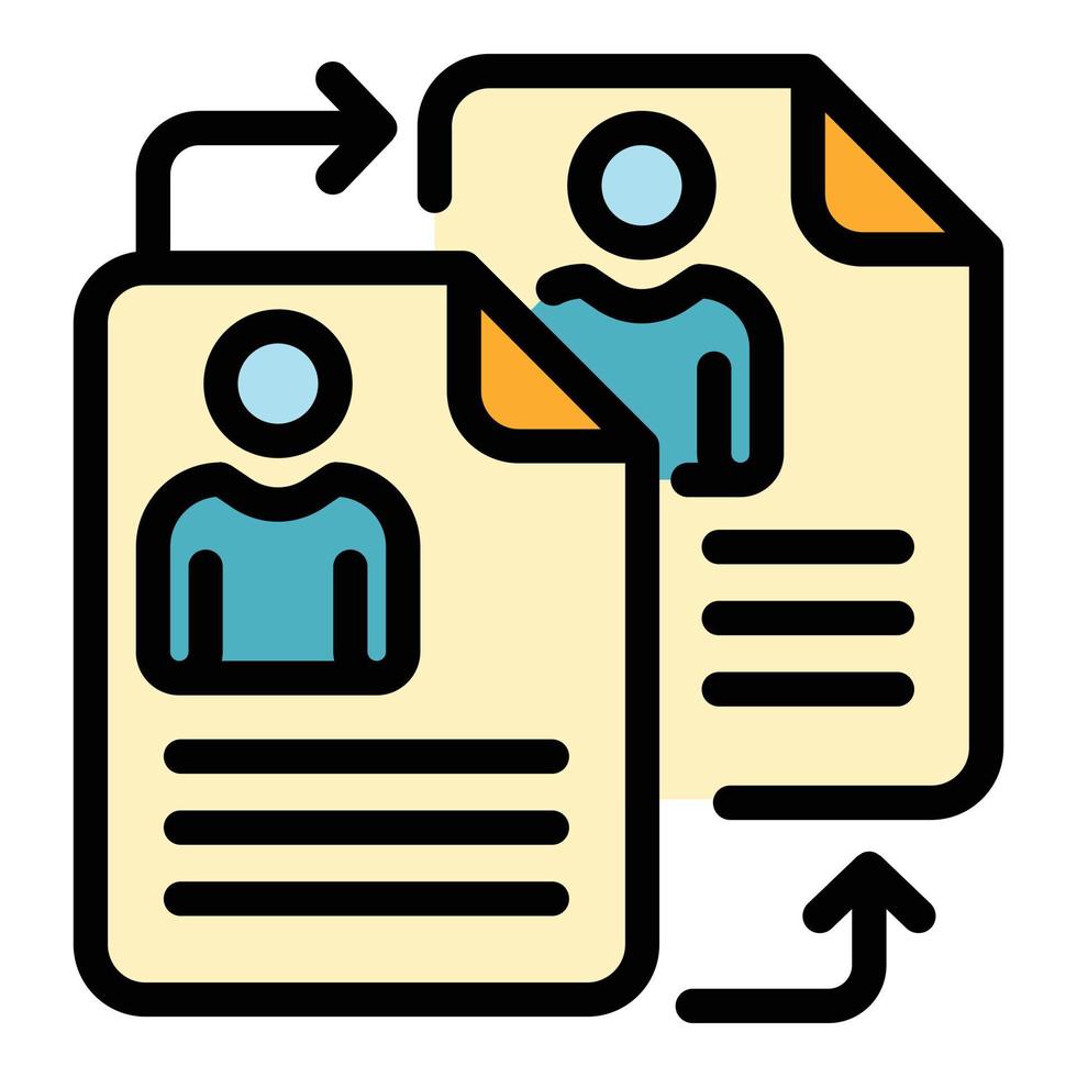 Change personal data icon color outline vector 15042205 Vector Art at ...