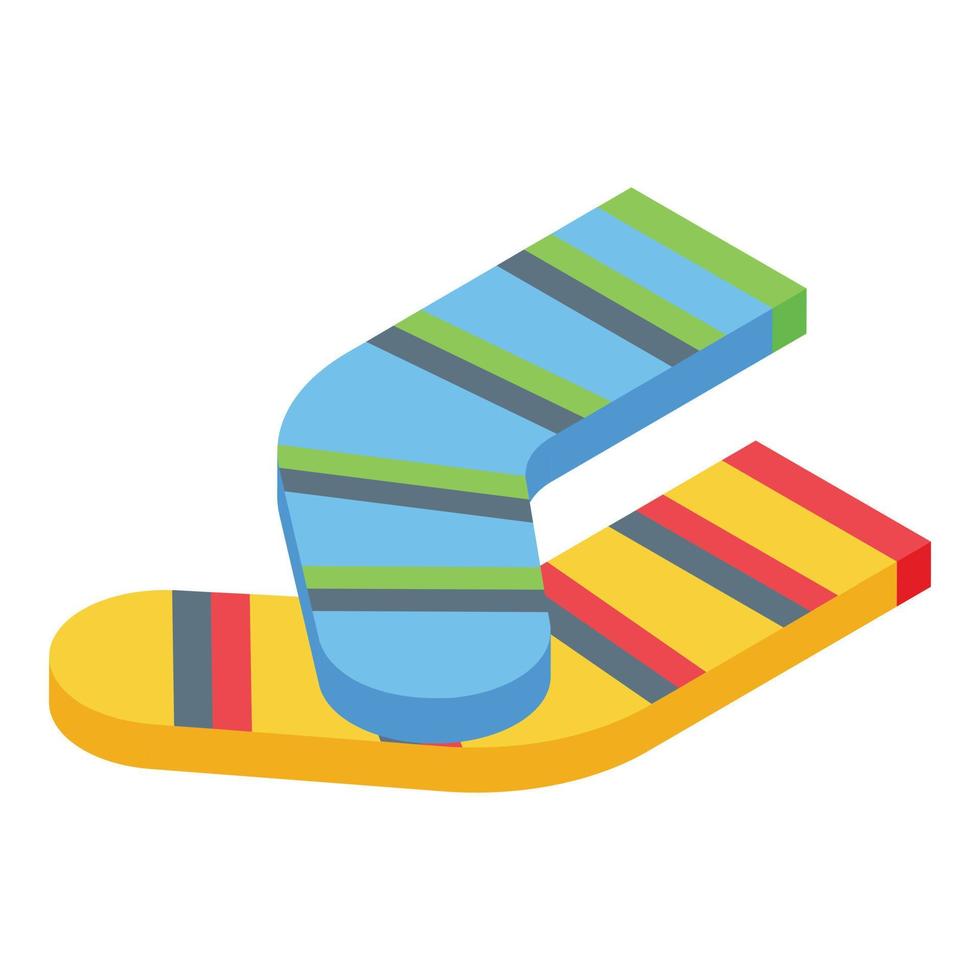 Syndrome down socks icon isometric vector. Child day vector