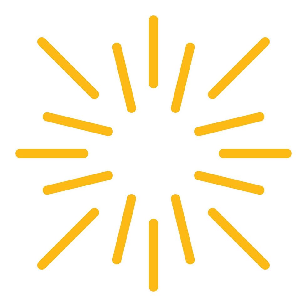 Firework new year icon color outline vector