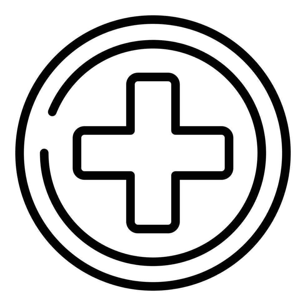 Medical fear help icon outline vector. Panic attack vector