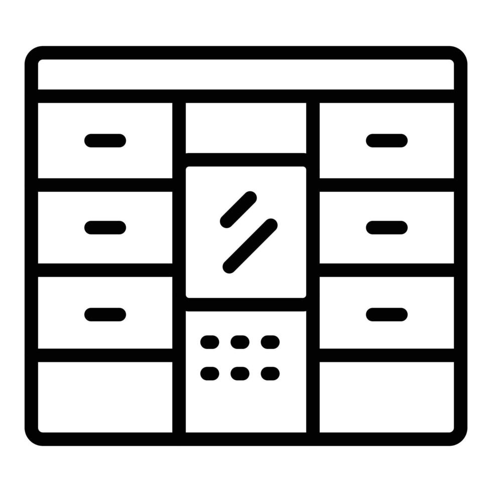 Parcel locker icon outline vector. Delivery service vector