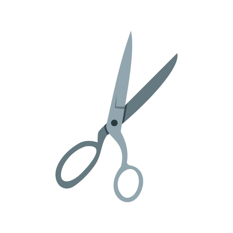 Sewing scissors icon, flat style vector