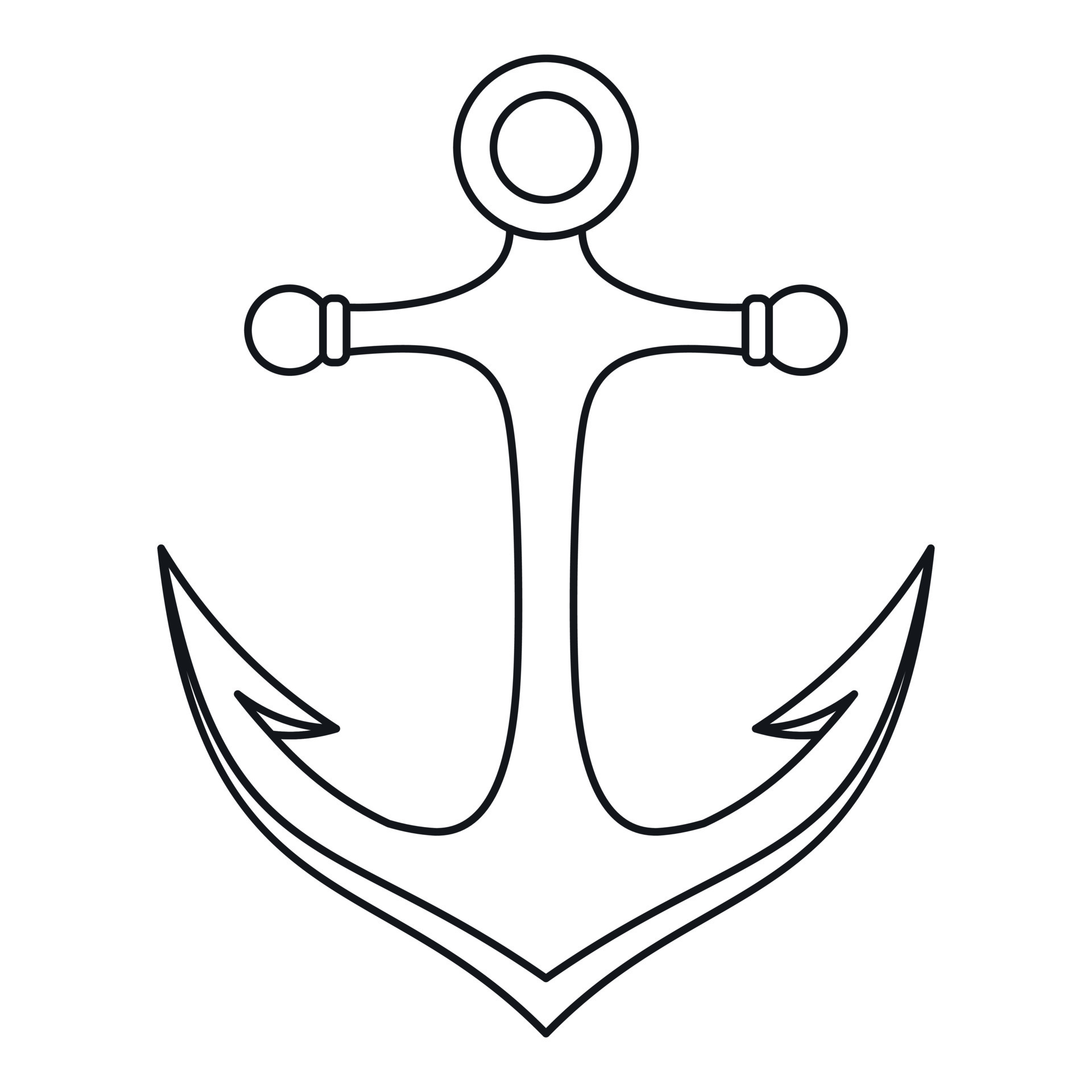 Anchor icon, outline style 15042333 Vector Art at Vecteezy