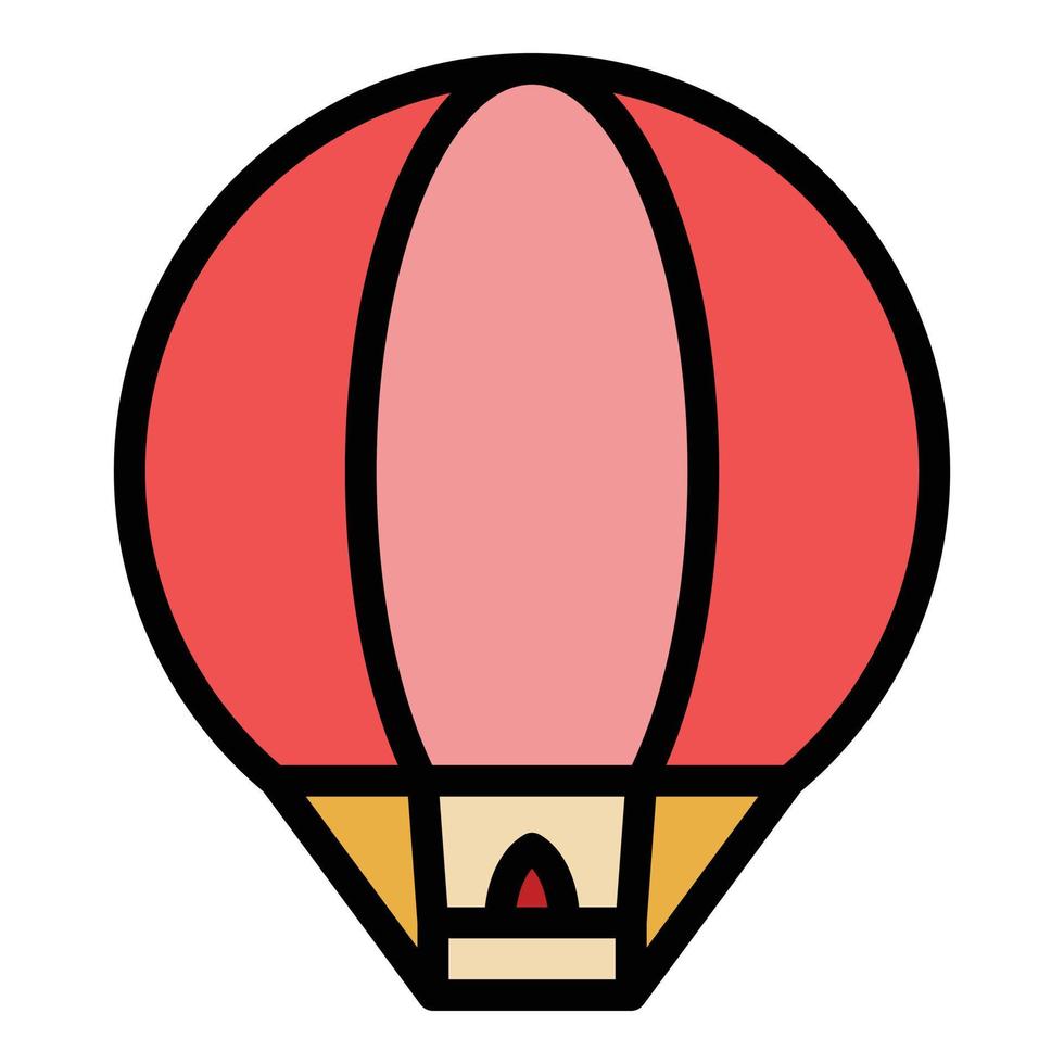 Thai floating lantern icon color outline vector