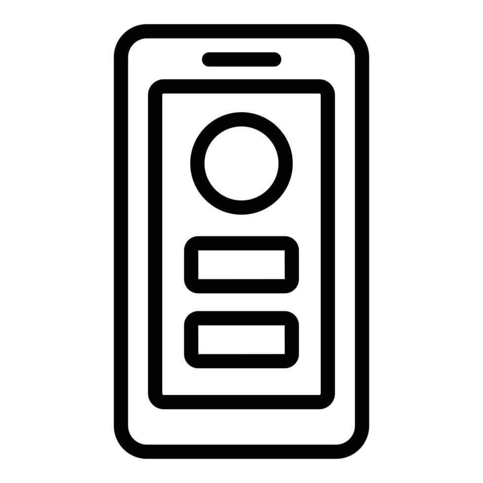 Video app icon outline vector. Internet screen vector