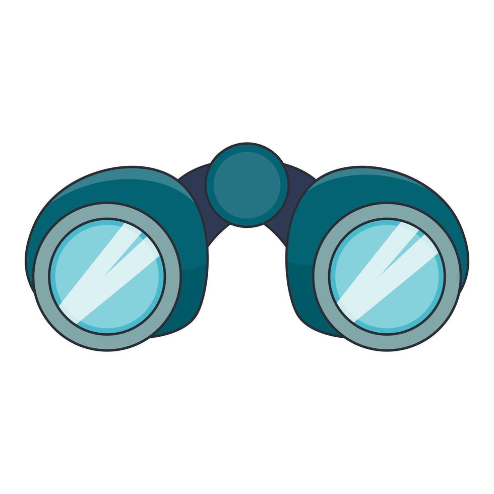 Binoculars explorer icon, cartoon style vector