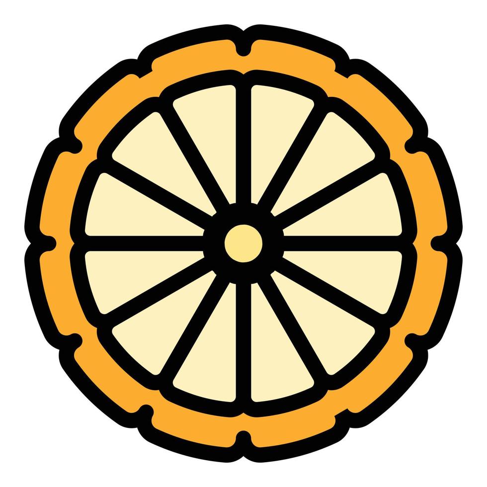 Half bergamot icon color outline vector