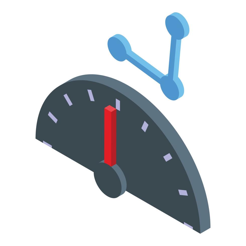 Seo speedometer icon isometric vector. Digital website vector