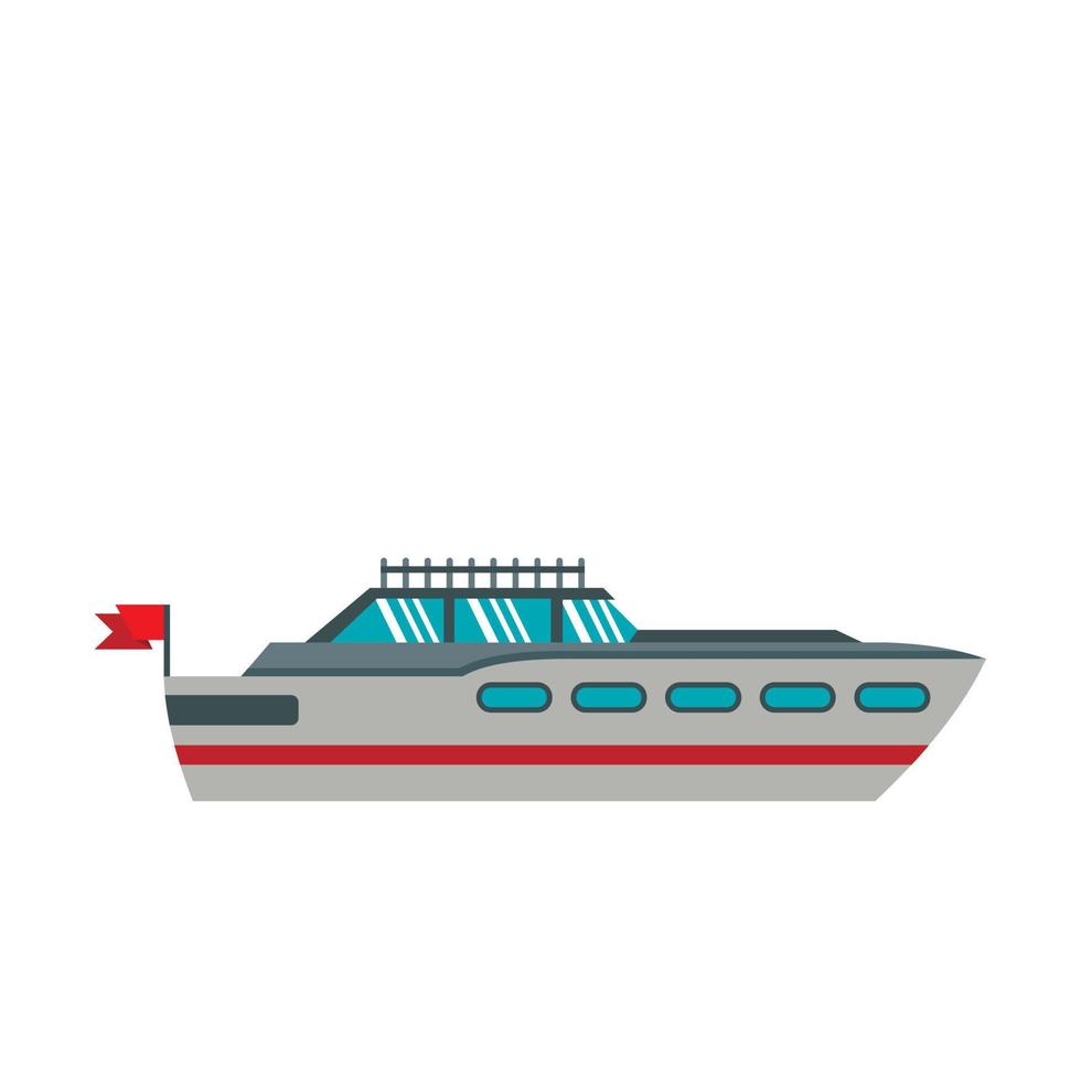 Big yacht icon, flat style vector