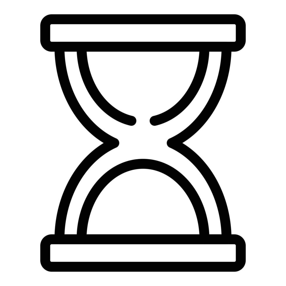 Hourglass icon outline vector. Time duration vector