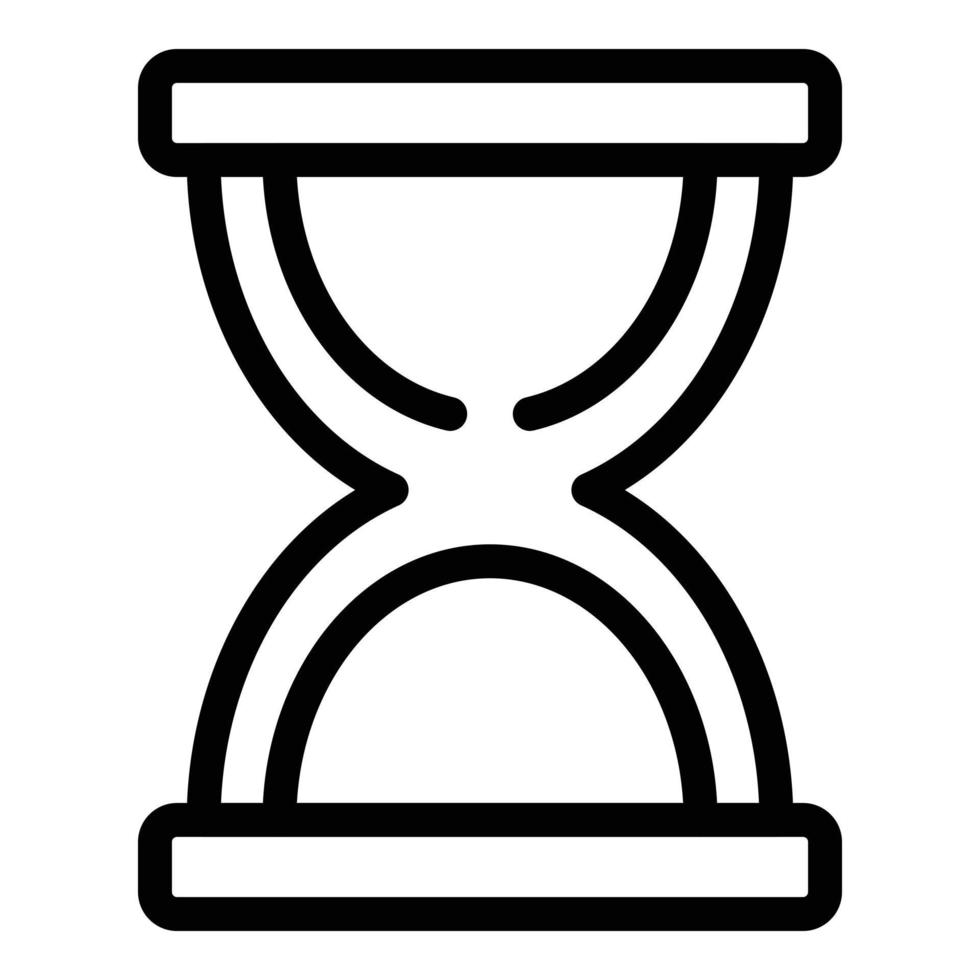 vector de contorno de icono de reloj de arena. Duración de tiempo