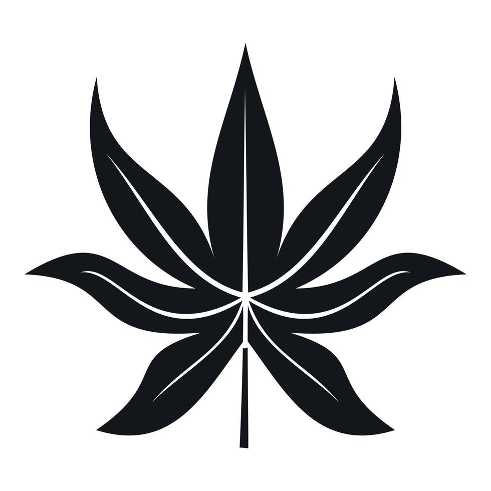 Chestnut leaf icon, simple style vector